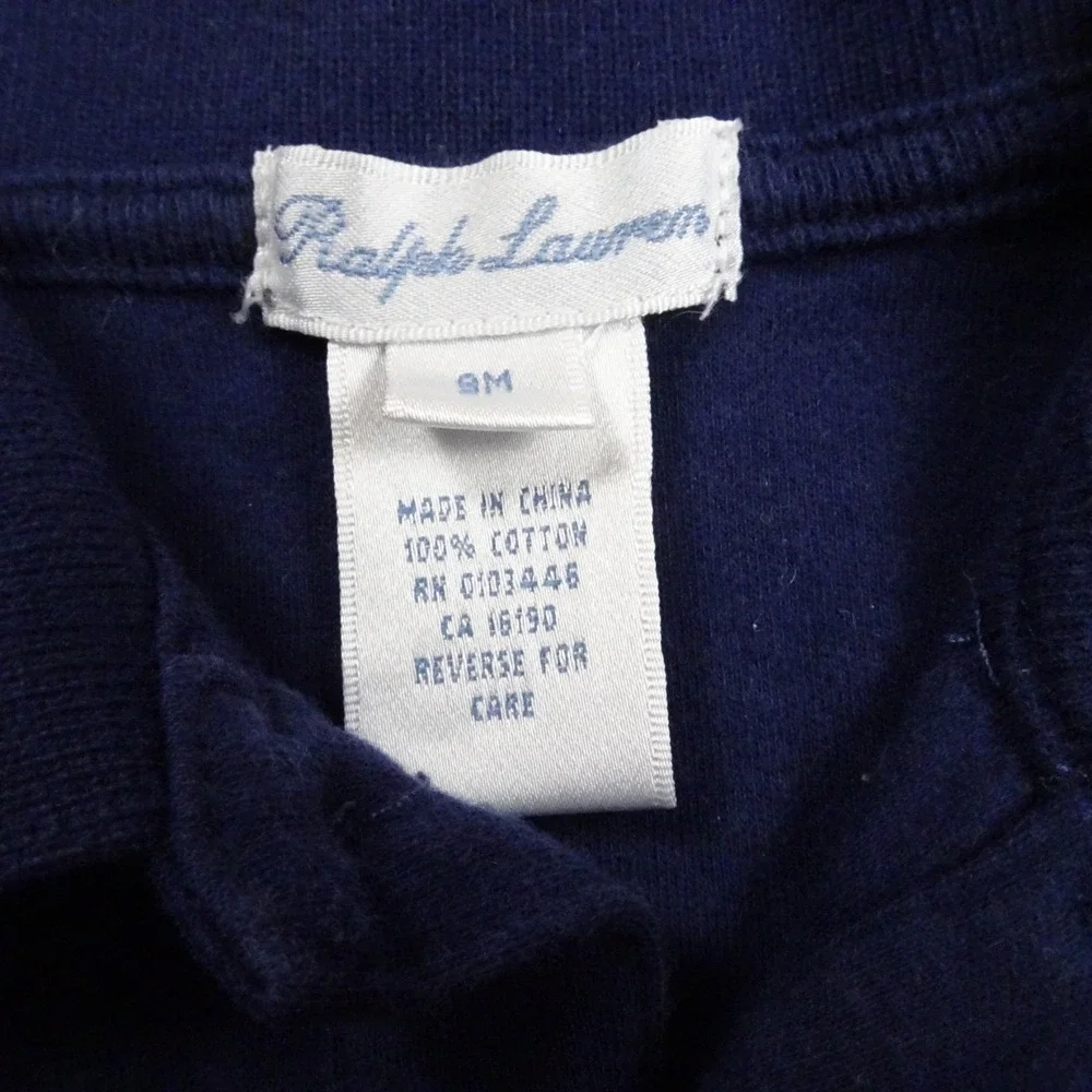 Vintage Ralph Lauren‎ Romper Baby 9 Months Navy shorts